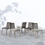 Product Image 13 for Sherwood Grey Wooden Outdoor Dining Chair with Charcoal Cushion from Four Hands