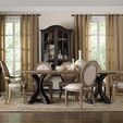 Product Image 2 for Corsica Dark Rectangle Pedestal Dining Table (Dark Base/Light Top) from Hooker Furniture