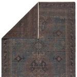 Product Image 3 for Jodion Handknotted Medallion Blue / Brown Rug from Jaipur 