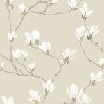 Product Image 1 for Laura Ashley Magnolia Grove Natural Wallpaper from Graham & Brown