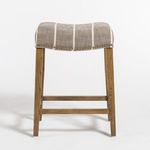 Product Image 1 for Saddle Striped Graphite Polyester Bar Stool from Alder & Tweed