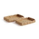 Product Image 1 for Abaca French Braided Square Trays, Set Of 2 from Napa Home And Garden
