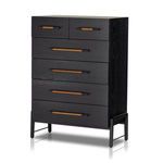 Product Image 1 for Rosedale 6-Drawer Tall Oak Dresser - Ebony Oak Veneer from Four Hands