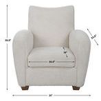 Product Image 6 for Teddy White Shearling Accent Chair from Uttermost