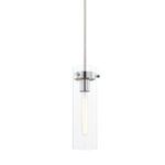 Product Image 1 for Haisley Small Silver Clear Glass Cylinder Pendant Light from Mitzi