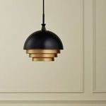 Product Image 5 for Salviati Large Black & Gold Pendant from Currey & Company
