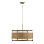 Product Image 4 for Arcadia 6 Light Warm Brass With Natural Rattan Pendant from Savoy House 