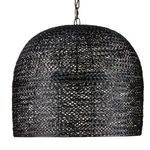 Product Image 2 for Piero Medium Black Woven Pendant from Currey & Company