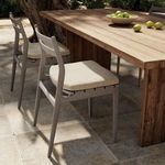 Product Image 5 for Atherton Grey Wooden Outdoor Dining Chair with Sand Cushion from Four Hands