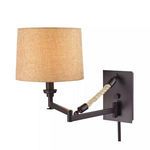 Product Image 1 for Natural Rope 1 Light Swingarm In Oil Rubbed Bronze from Elk Lighting