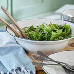 Product Image 2 for Beja Ceramic Stoneware Serving Bowl - White & Blue from Costa Nova