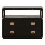 Product Image 1 for Bradley Brushed Black MDF 2-Drawer Nightstand from Essentials for Living