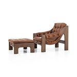 Product Image 2 for Halston Top Grain Leather Chair with Ottoman - Heirloom Sienna from Four Hands
