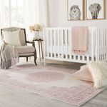 Product Image 11 for Malo Medallion Pink/ White Area Rug from Jaipur