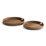 Product Image 1 for Burma Rattan Round Ottoman Trays Large, Set Of 2 from Napa Home And Garden