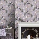 Product Image 2 for Laura Ashley Belvedere Pale Iris Peacocks Botanical Wallpaper from Graham & Brown