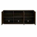 Product Image 8 for Kendall Dark Brown Oak Geometric Credenza from Currey & Company