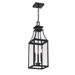 Product Image 3 for Emery 3-Light Outdoor Hanging Lantern in Matte Black from Savoy House