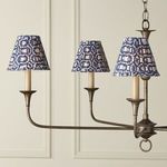 Product Image 4 for Block-Print Navy Multi Pleated Chandelier Shade from Currey & Company