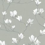Product Image 1 for Laura Ashley Magnolia Grove Slate Wallpaper from Graham & Brown
