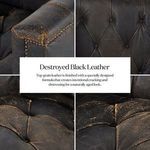 Product Image 11 for Maxx Upholstered Destroyed Black Leather Sofa from Four Hands