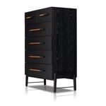 Product Image 3 for Rosedale 6-Drawer Tall Oak Dresser - Ebony Oak Veneer from Four Hands