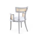 Product Image 3 for Marshall Cane and Linen Arm Chair in Grey from Villa & House
