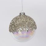 Product Image 7 for Adele Silver Glass Glitter Ball Ornaments, Set of 2 from Sullivans