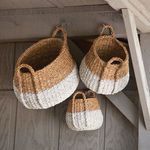 Product Image 2 for Seagrass Round Baskets With Handles, Set Of 3 from Napa Home And Garden