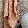 Product Image 3 for Emmy Cotton Waffle Woven Fringed Throw in Rose from Creative Co-Op