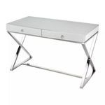 Product Image 1 for White Glass Desk from Elk Home