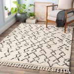 Product Image 5 for Berber Shag Beige / Charcoal Rug from Surya