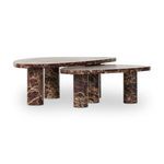 Product Image 3 for Zion Merlot Marble Coffee Table Set from Four Hands