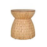 Product Image 1 for Fiji Round Occasional Table With Water Hyacinth Weave And Mindi Wood Top from Worlds Away