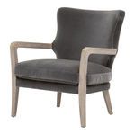 Product Image 2 for Calvin Dark Dove Velvet Solid Oak Club Chair from Essentials for Living