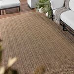 Product Image 5 for Elmas Handmade Indoor/Outdoor Striped Tan/Gray Rug from Jaipur 
