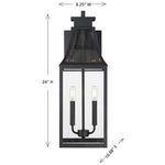 Product Image 6 for Emery 2-Light Outdoor Wall Lantern in Matte Black from Savoy House