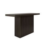 Product Image 2 for Vanna Slatted Pedestal Base Console Table In Dark Espresso Oak from Worlds Away