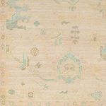 Product Image 2 for Antalya Hand-Knotted Wool Beige / Teal Rug - 6' x 9' from Surya