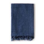 Product Image 1 for Montauk Linen Throw Blanket - Indigo from Pom Pom at Home