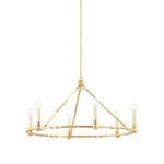 Product Image 1 for Josephine Twisted Gold Leaf 6-Light Chandelier from Mitzi