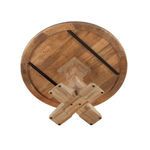 Product Image 6 for Pengrove Round Mango Wood Dining Table In Antique Oak Finish from World Interiors