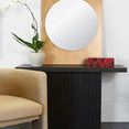 Product Image 3 for Vanna Slatted Pedestal Base Console Table In Dark Espresso Oak from Worlds Away