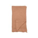 Product Image 1 for Emmy Cotton Waffle Woven Fringed Throw in Rose from Creative Co-Op