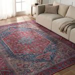 Product Image 5 for Fairbanks Medallion Red/ Blue Rug from Jaipur