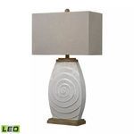 Product Image 1 for Glazed Ceramic Table Lamp With Natural Wood Tone Accents from Elk Home