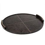 Product Image 1 for Forte Leather Large Round Tray from Regina Andrew Design