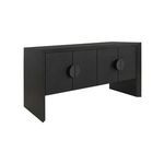 Product Image 2 for Colt Four Door Buffet In Black Painted Grasscloth With Black Oak Handles from Worlds Away
