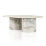 Product Image 18 for Oranda Solid Marble Fluted Coffee Table from Four Hands