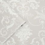 Product Image 1 for Laura Ashley Josette White / Dove-Grey Damask Wallpaper from Graham & Brown